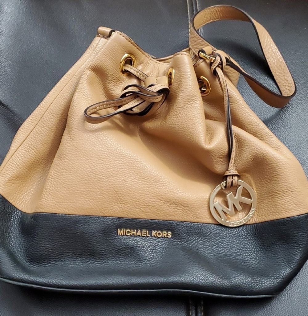 Michael Kors Tan and Black Women's Bag